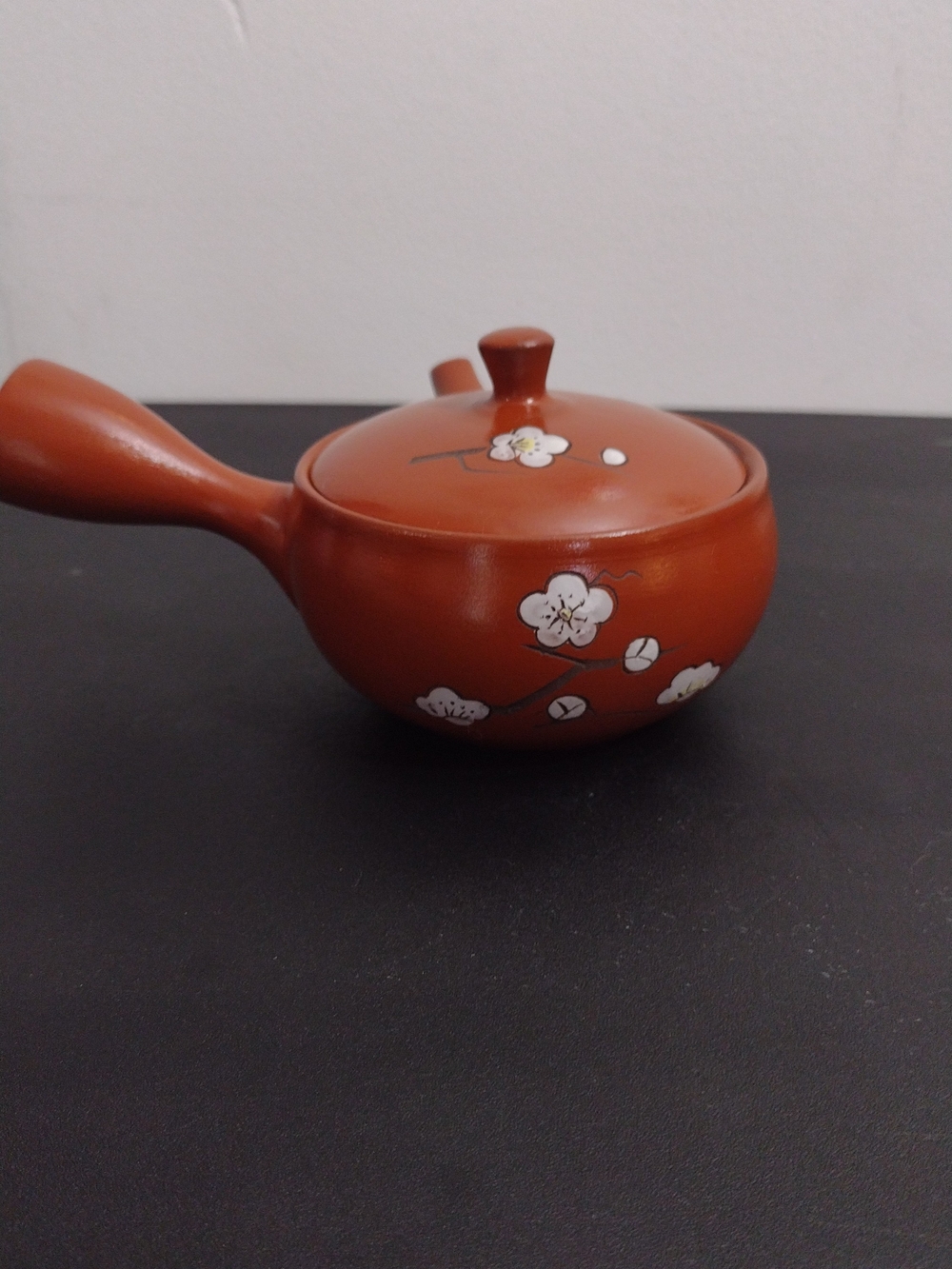 Unbranded Terracotta Ceramic Lidded Serving Bowl with Handle - Burnt Orange